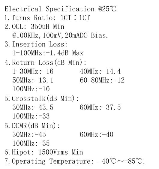 Gsc-4807p-r/van de Haven 1000base-TX POE+ Transformatoren van QT48A03PP de Dubbele Module LP84810NL