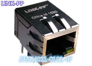 JFM24011-0101-4F RJ45 , 1x1 , T / D , T / H , Magnetic W / LEDS LPJ0012-9GDNL