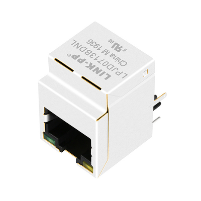 HFJV1-1G01-L12RL 1000 de Verticale Schakelaar van basis-T RJ45 Gele/Groene Leds LPJD0713BDNL