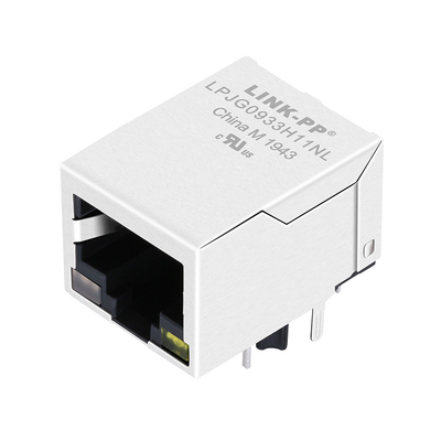1x1 poort RJ45 connector met 1000Base T geïntegreerde magnetische LPJG0933H11NL