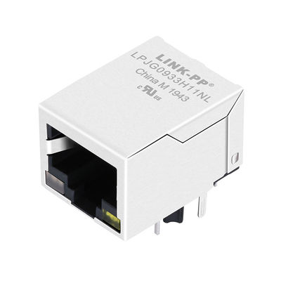 1x1 RJ45 Connector Met 1000Base-T Geïntegreerde Magnetica LPJG0933H11NL