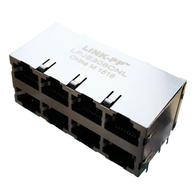 Gestapelde Zijingang 8 van RJ45 LPJE308CNL havens2x4 Rj45 8P8C Modulaire hefboom