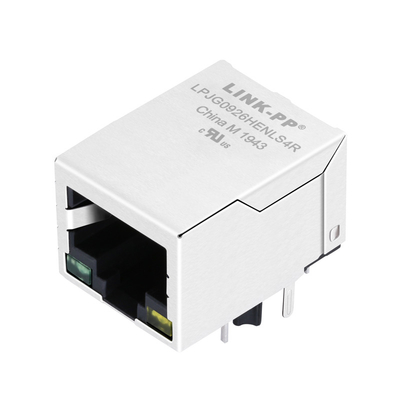 LPJG0926HENLS4R PoE+ RJ45 connector met door-gat terugstroom