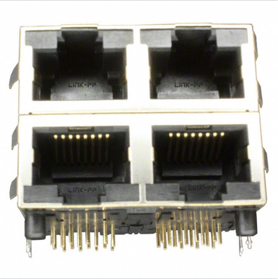 RJSAE538004 RJ45 2X2-poortconnector in stapel, ROHS-conform