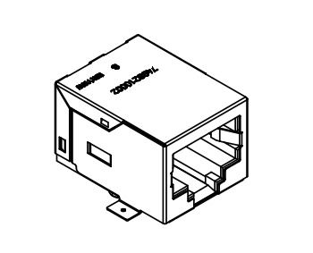 7498210002 100BASE-TX PoE+ RJ45-connector met geïntegreerde magneten