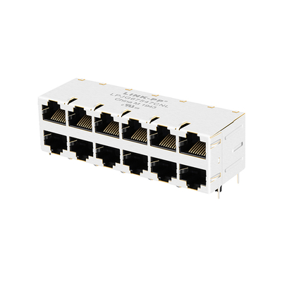 1-1840860-2 1000 Base-T 2x6 RJ45 Multi Connector met LED