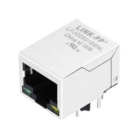 LPJG0801BBNL wasbeer rj-45, Schild door-Gat W/LEDs&Magnetic, Gigabit-1:1, RoHs