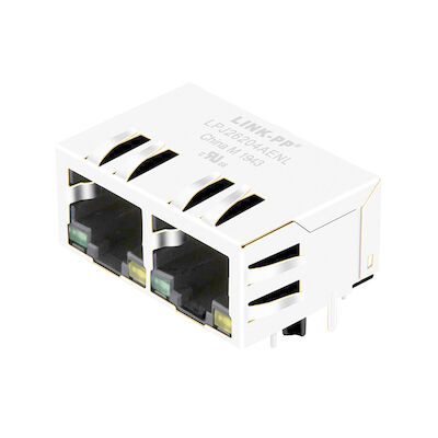 De Dubbele Haven Magjack, 10/100BT-Schakelaar Dwarspluse J8064D628ANL van LPJ26204AENL Rj45
