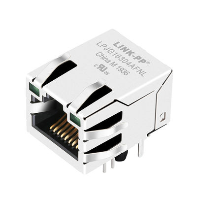 5-6605809-7 Rj45 Vrouwelijke die Schakelaar Pinout met Leds-Media paneelpc wordt beschermd