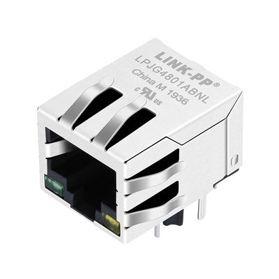 LEIDENE 1500Vmrs RJ45 Modulaire Jack, XFGIG8M-CAGY1-4MS met 1000M-Transformator