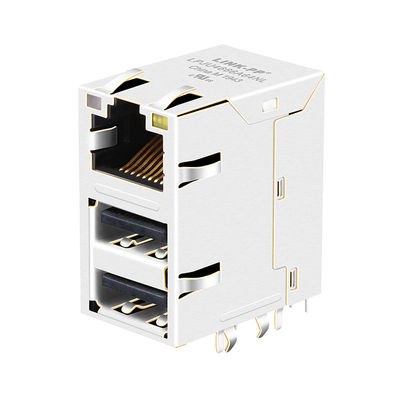 RJMG2310228A0ER 1000 het Geïntegreerde Magnetische Rj45 Netwerk Jack With Dual Usb van basis-T 10p8c