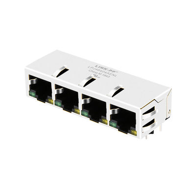 JXD0-4005NL RJ45 Vrouwelijke connector 1x4 Port 8pin met LED