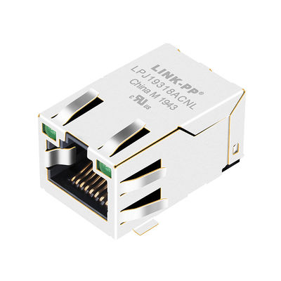 De oppervlakte zet RJ45 lusje-Omhooggaande J3018G21KNL 10/100Base-TX met leiden op