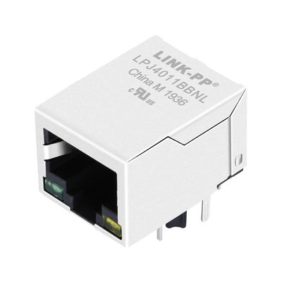 JXR0-0015NLT 10/100 basis-T Tab Down Green/Gele Geleide 1x1-Havenrj45 Modulaire Hefboom