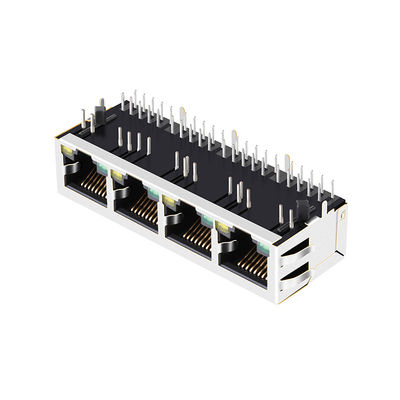 De multi-Haven RJ45 8P8C 100Base-t Magnetics Ethernet Jack van arj14a-masd-a-B-EMU2 1x4