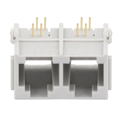 De Haven Rj11 Jack Connector Without Integrated Magnetics van e5362-00a512-l 1x2