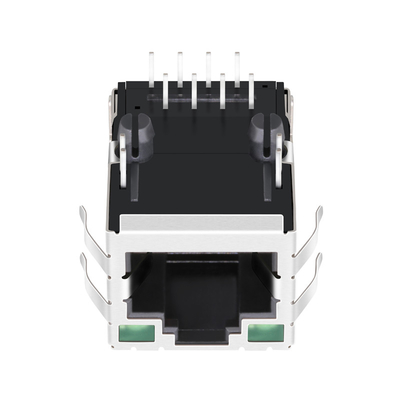 Si-80025-F 10/100 de Havenrj45 Netwerk van basis-t 1x1 Jack Tab Up Shielded With Green/Groene Leds