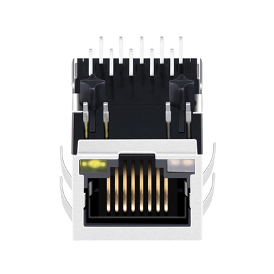 10G basis-T Tab Down 1 Haven door Gat RJ45 Magnetisch Jack With Leds jth-0024NL