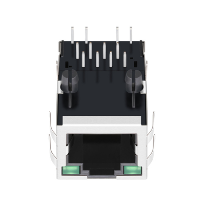 Si-80024-F 100 basis-T 1 Havenlusje OP RJ45 Vrouwelijk Jack With Green/Groene Leds