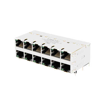 Magnetische de Hefbomen10g basis-T 2x6 Haven van JT5-2670NL THT RJ45 met Leds