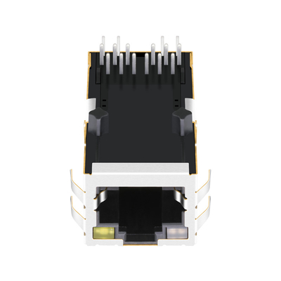 0826-1x1t-m1-F POE RJ45 MagJack 1x1 Haven 1000 basis-T Tab Up With OG/Y Geleide RoHS
