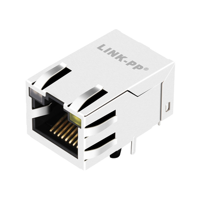 0875-1X1T-G4 1000 de Vrouwelijke Schakelaar van basis-t Gigabit 10PIN RJ45 door Gat met Geleid