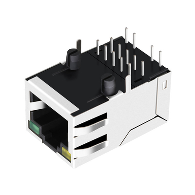0875-1D1T-P2 enige Havenrj45 Geïntegreerde Schakelaar 10/100 Geel basis-T/geleid Groen