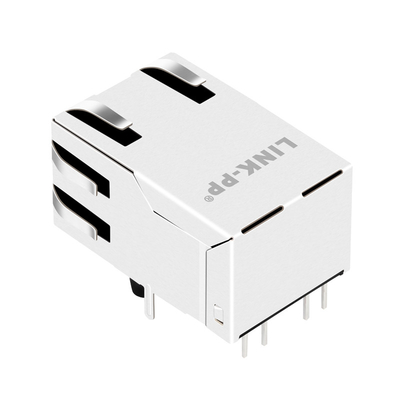 Magnetische de hefboom1x1 Haven Tab Up Green /Yellow Geleide RoHS van 0875-1A1T-P2 6PIN RJ45