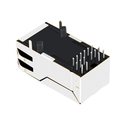 1840728-5 1X1-Haven 1000base-t 1G41 RJ45 Magjack 12 Geleid PIN Tab Up YG/G