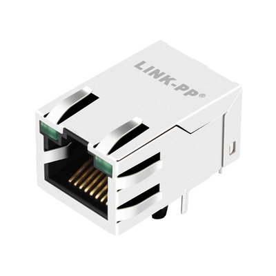 0875-1G1T-P2 enige Haven 10/100base-t modulaire hefboom rj45 6 PIN Tab Up Green Geleid /Green