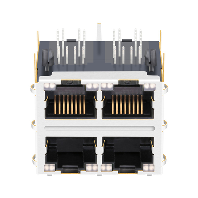 JT5-2270NL 1000 de Haven Magnetische RJ45 Hefbomen THT 12p8c van basis-T 2x2 met LICHTE PIJPEN