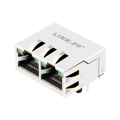 Jgl-0001NL Lage Profiel1x2 Haven Gigabit 1000 basis-t RJ45 Geleid Jack Tab Up GREEN/GREEN