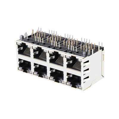De Havenrj45 Magjack Vrouwelijke Schakelaars POE 15W van J0B-0364NL 1000base-t 2X4 met geleid