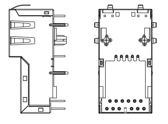 Van de de Haven de Verticale RJ45 Schakelaar 4PAIR POE 60W van J1V-U7000NL 10gbase-t 1X1 HOOGSTE INGANG