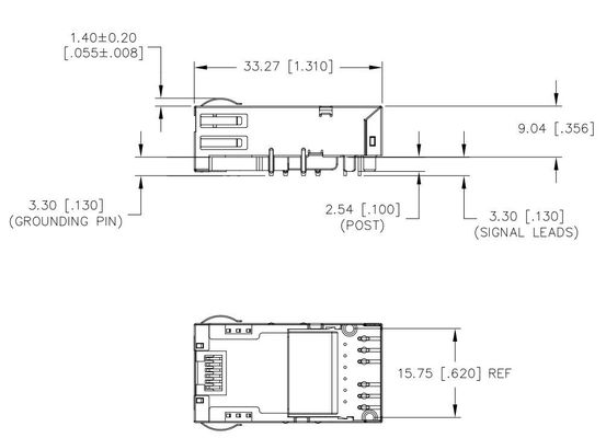 JT3-1128HL geleid GEEN van de de Havenrj45 Magjack Schakelaar van Tab Down 10gbase-t Enige