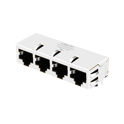 J8064E64NL zonder de LEIDENE Haven Ethernet RJ45 Jack 100 basis-T Tab Down LPJF46204CNL van 1x4